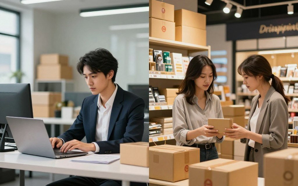 مقارنة الدروبشيبينغ والبيع التقليدي