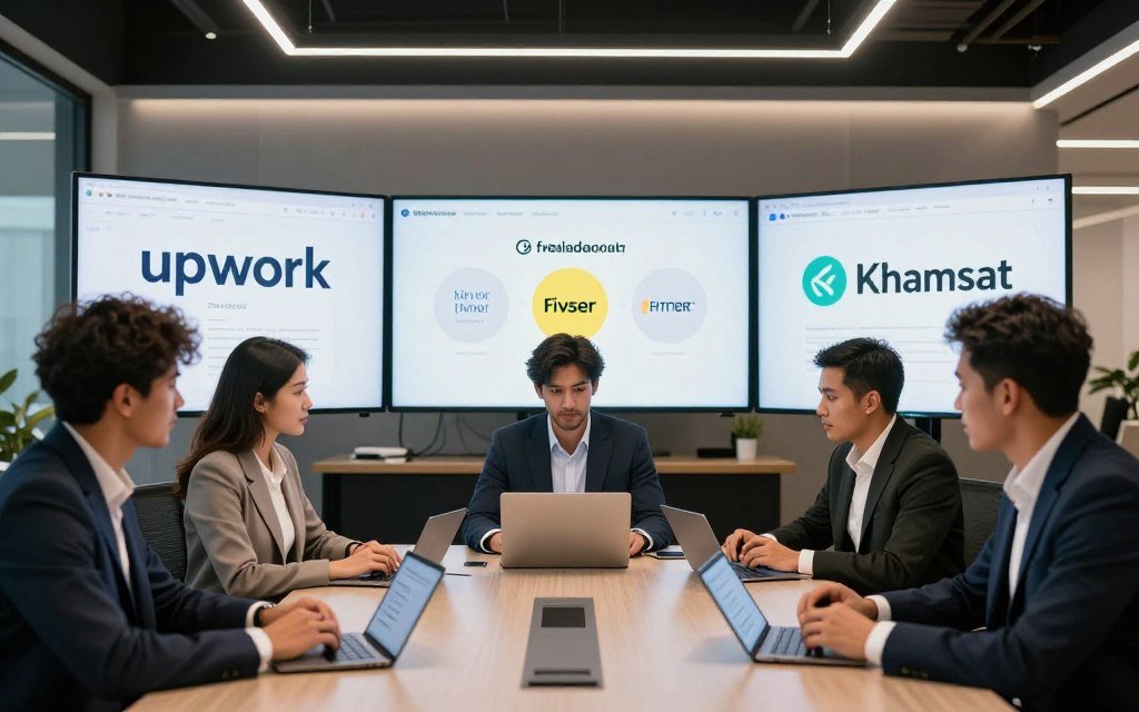 مقارنة مواقع العمل الحر العالمية والعربية